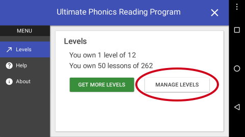 Ultimate Phonics Manage Levels Ultimate Phonics Manage Levels