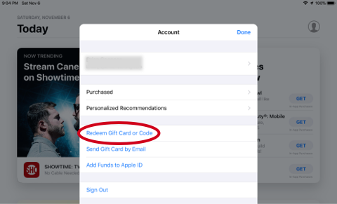 Redeem Gift Card or Code Redeem Gift Card or Code